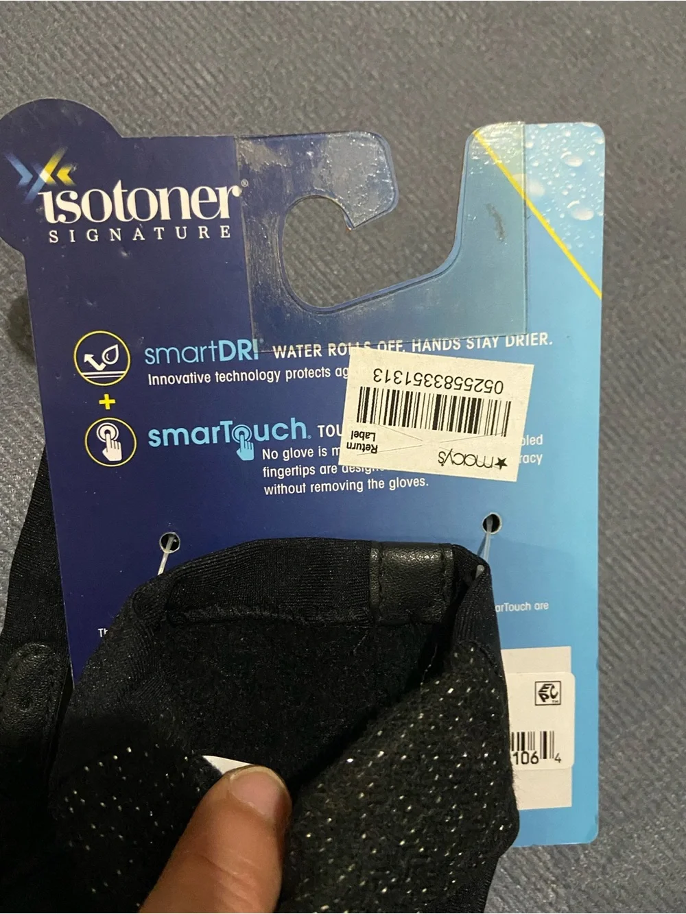 Isotoner Soft Black Gloves L/ XL Brand New